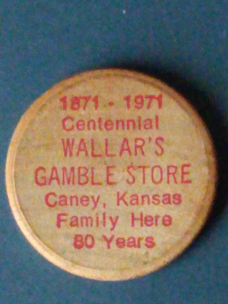 Wooden Nickel Wallar’s Gamble Store   coin collectible - Main Image 2