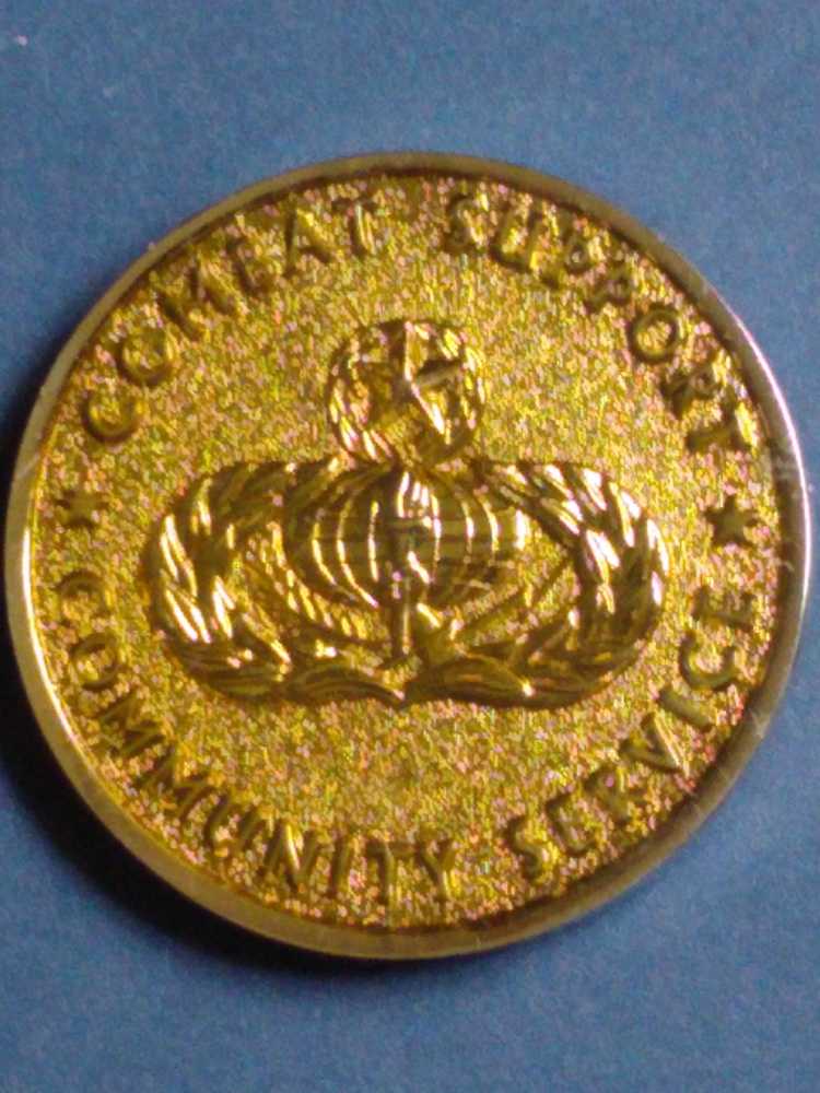 Medal 72 Combat Support Services Tinker Air Oklahoma   coin collectible - Main Image 2