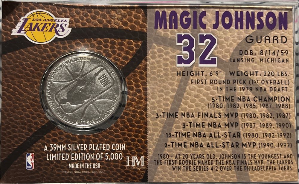Magic Johnson Lakers Coin  coin collectible - Main Image 2
