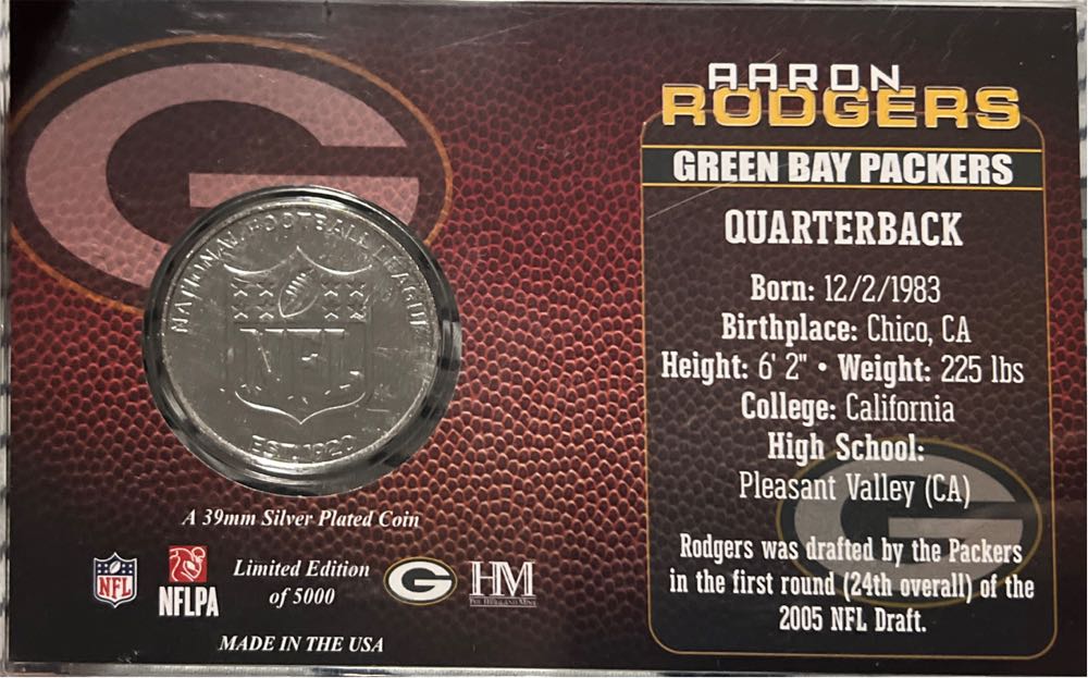 Aaron Rodgers Packers Coin  coin collectible - Main Image 2