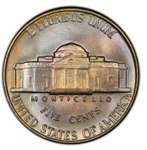 1945 P Jefferson War Nickel  coin collectible - Main Image 2