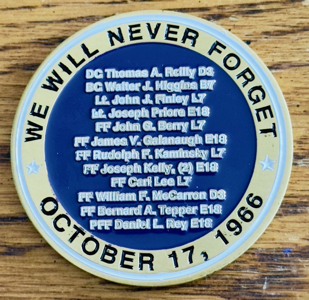 FDNY 23rd Street Fire - 50th Anniversary  coin collectible - Main Image 2