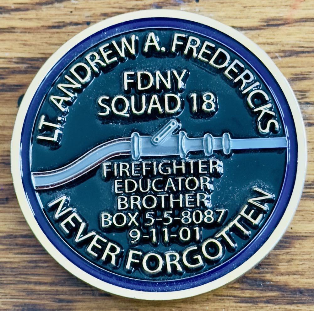 Andy Frederivks Memorial FDNY  coin collectible - Main Image 2