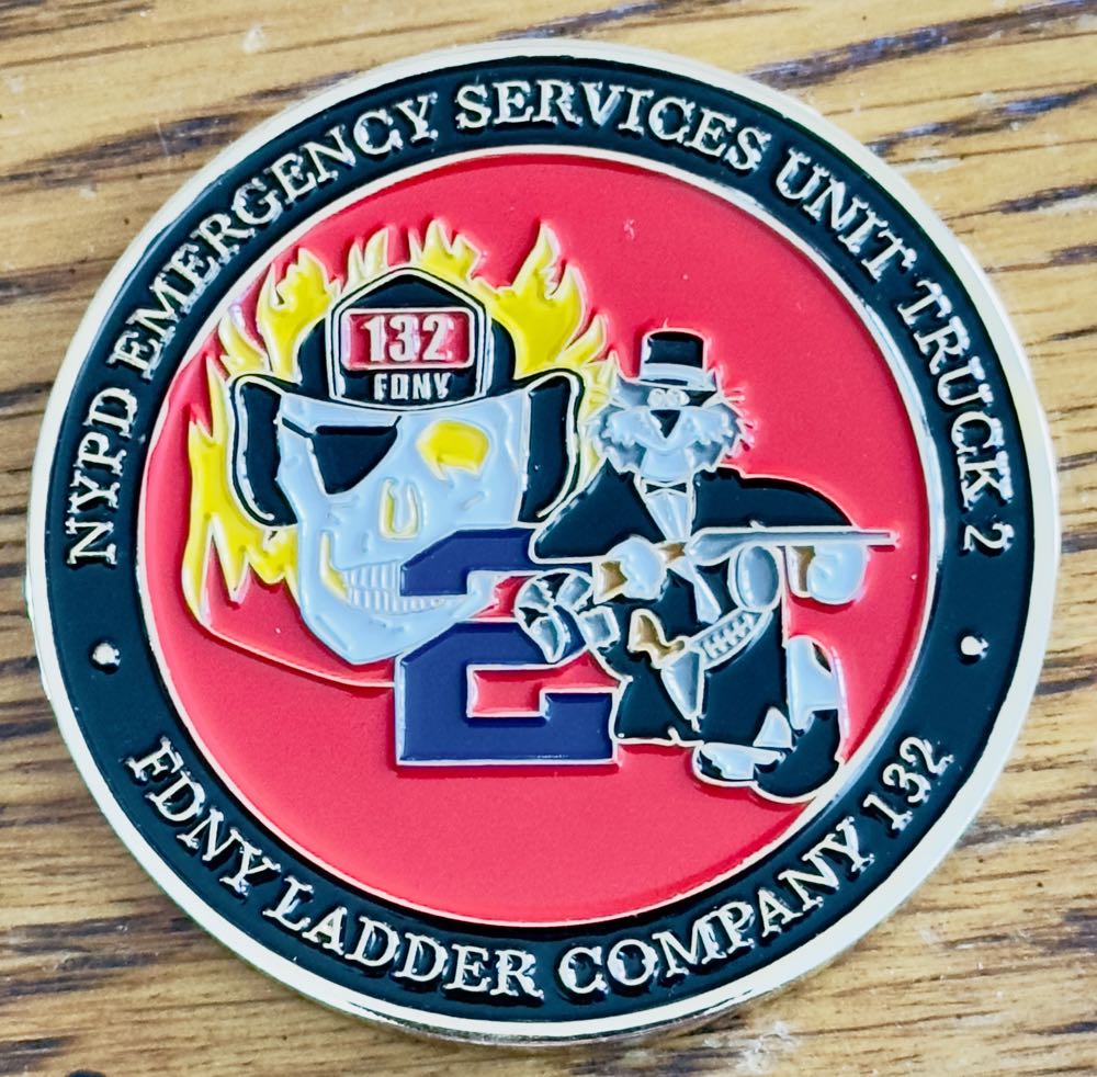 FDNY - Vigiano Boys Memorial  (Red)  coin collectible - Main Image 2