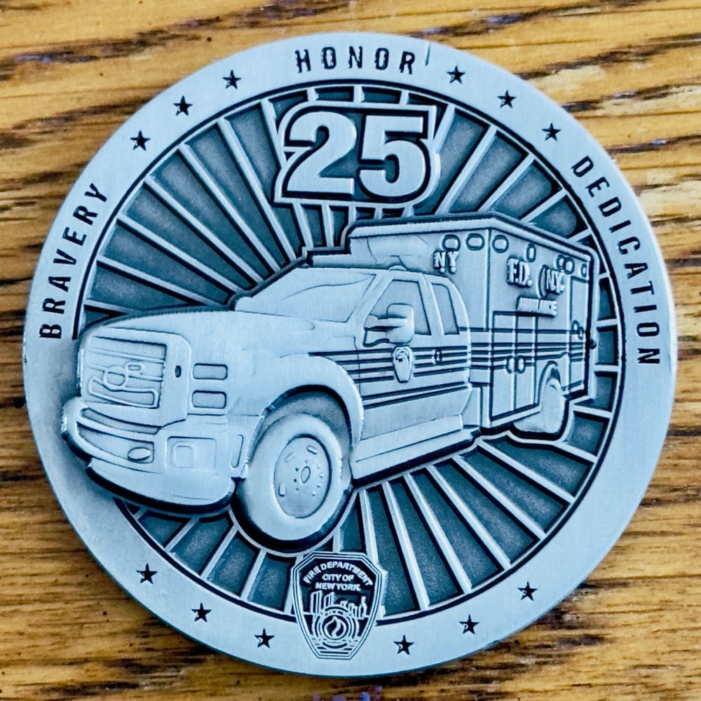 FDNY EMS 25th Anniversary  coin collectible - Main Image 2