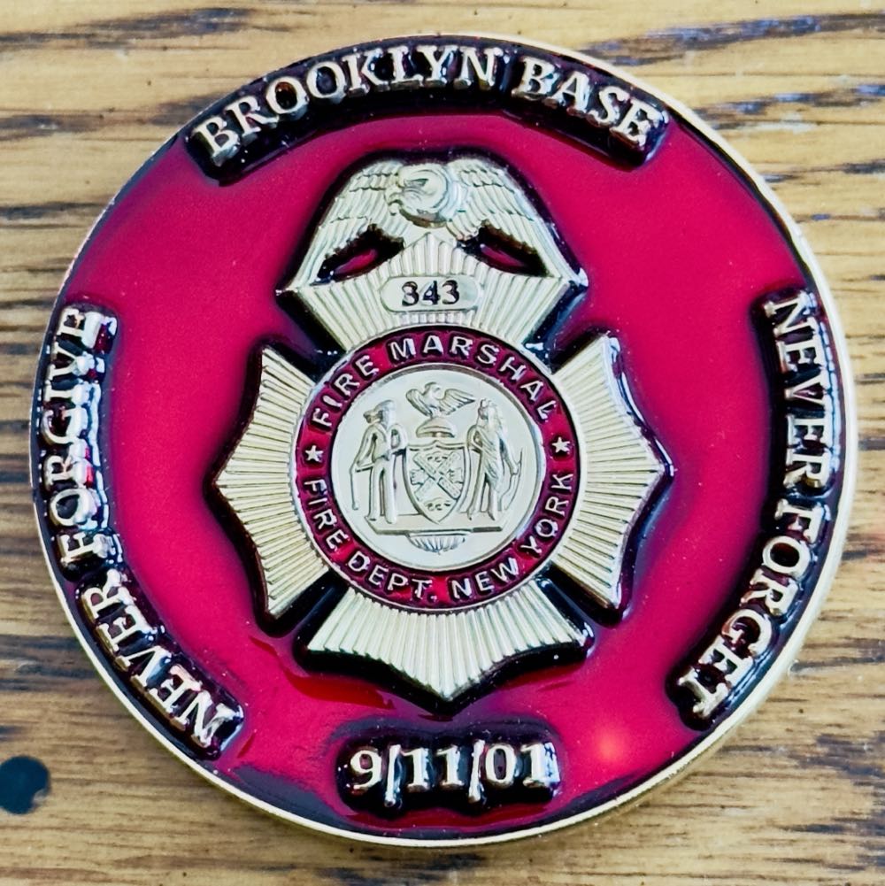 FDNY Marshal Brooklyn Base  coin collectible - Main Image 2