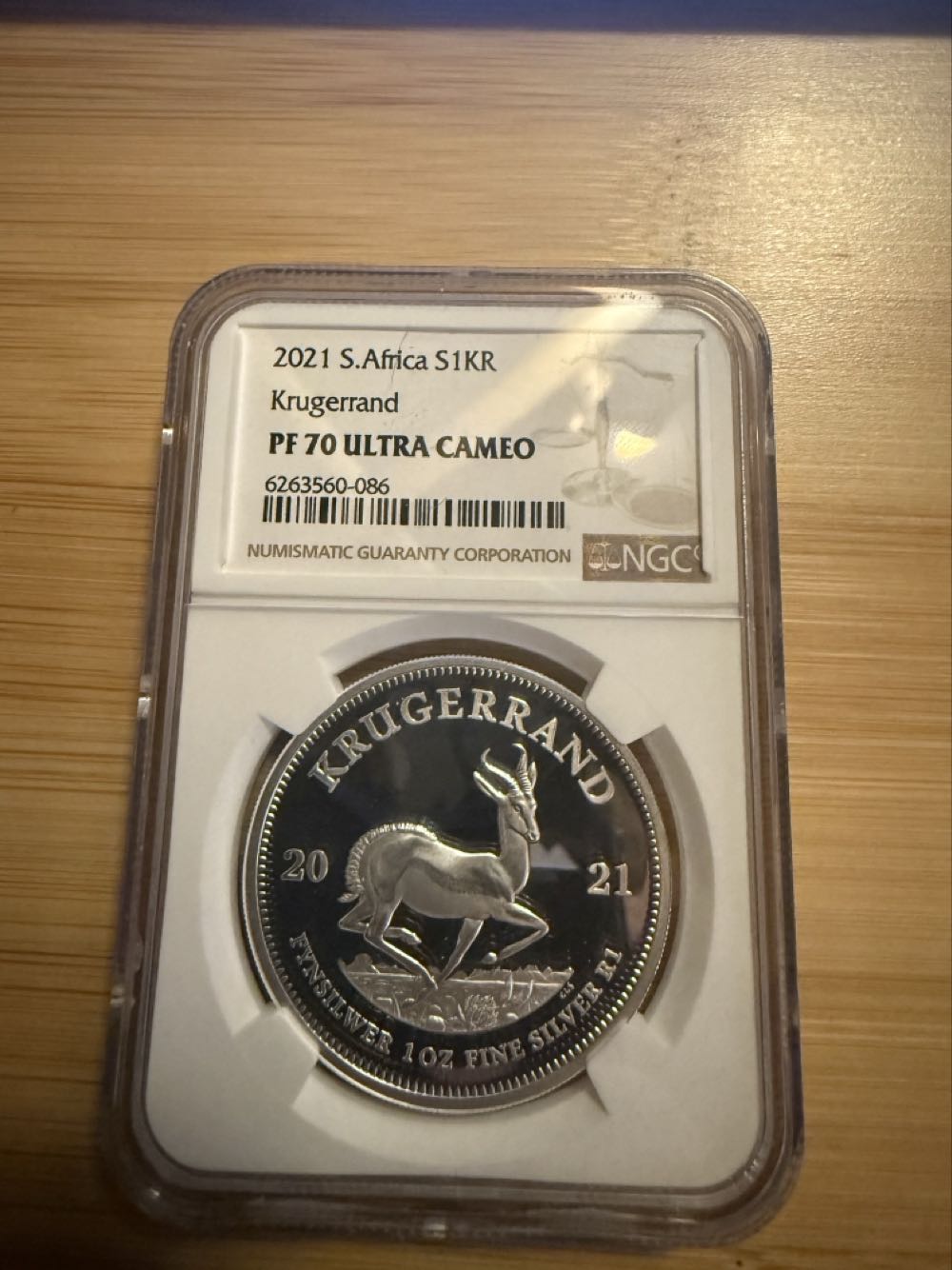 South Africa Silver Krugerrand 2021  coin collectible - Main Image 2