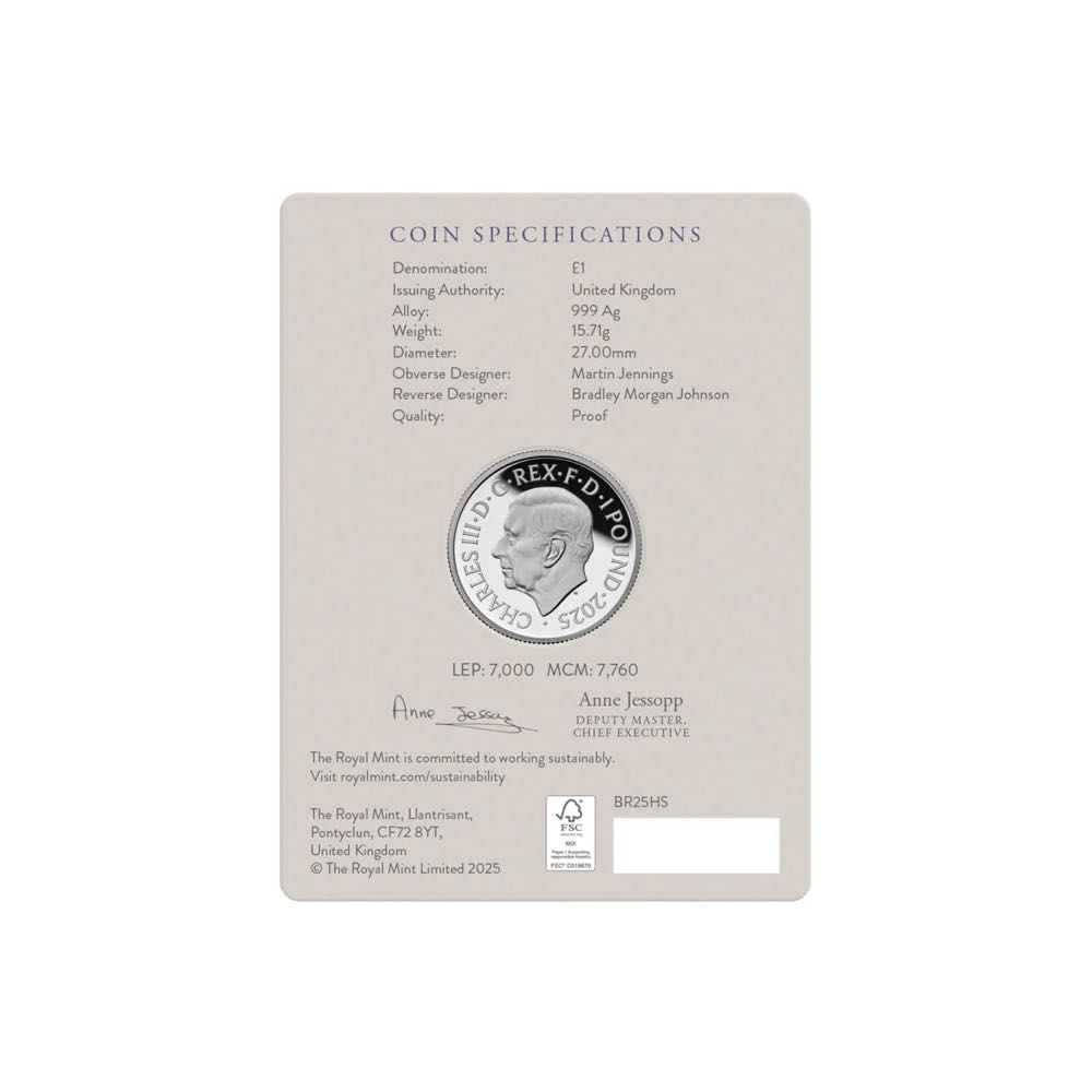 Britannia £1 Silver Proof  coin collectible - Main Image 2