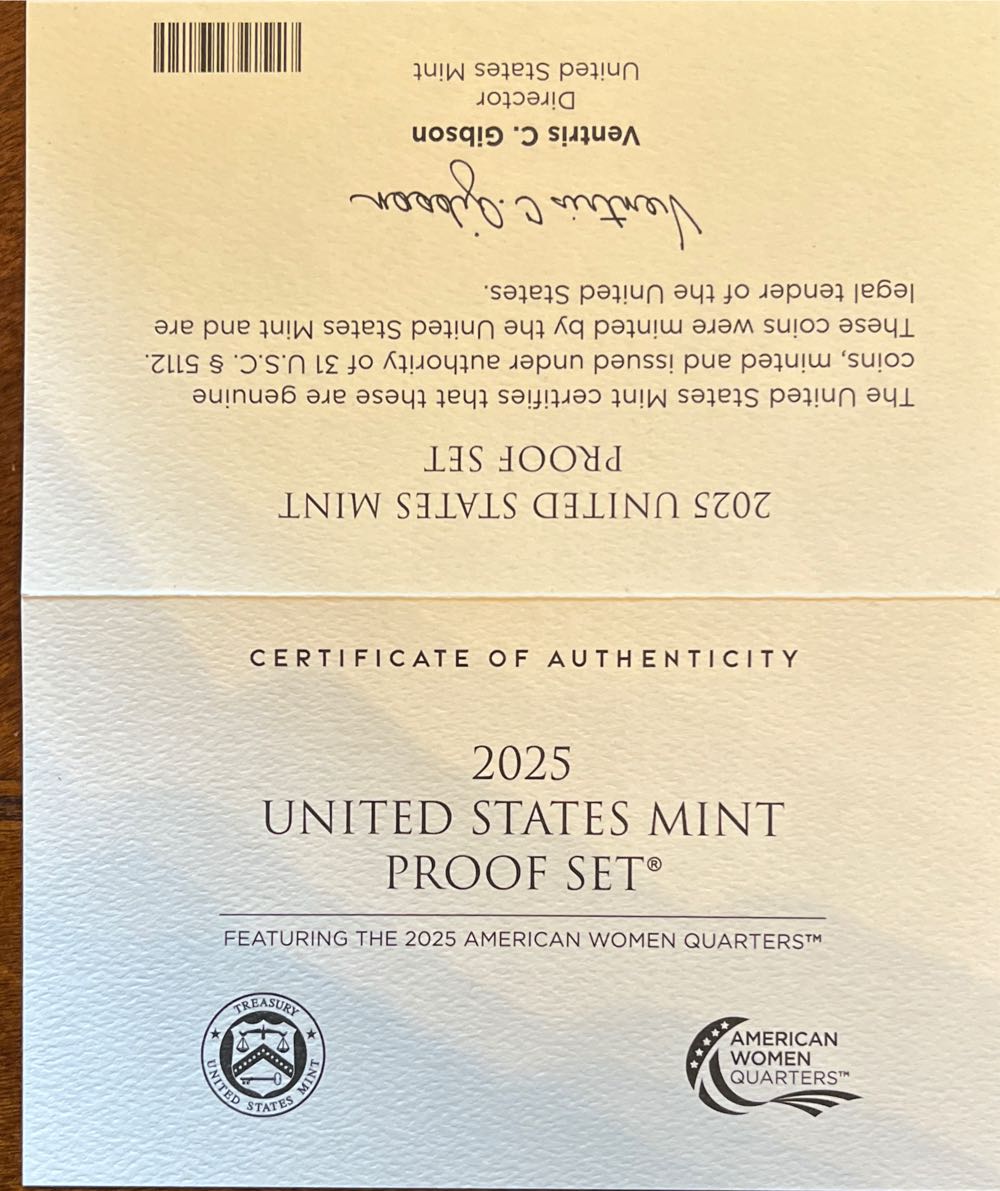 2025 US Mint Proof Set  coin collectible [Barcode 704786670029] - Main Image 4