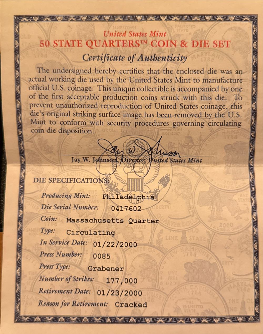 50 State Quarters Coin And Die Set  coin collectible - Main Image 3