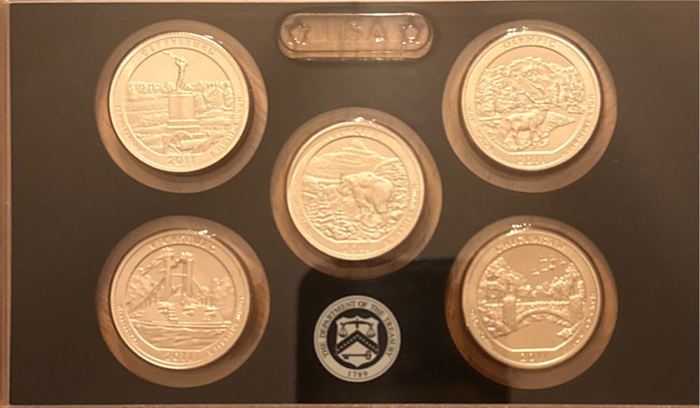 2011 United States America The Beautiful Quarters Silver Proof Set  coin collectible - Main Image 4