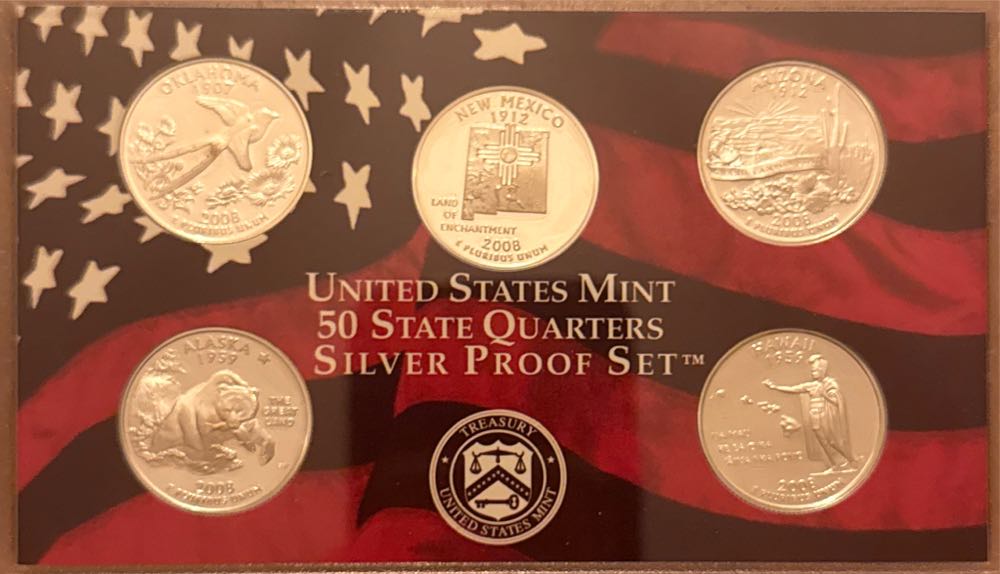 2008 United States Meant 50 State Quarters Silver Proof Set 2008  coin collectible - Main Image 3