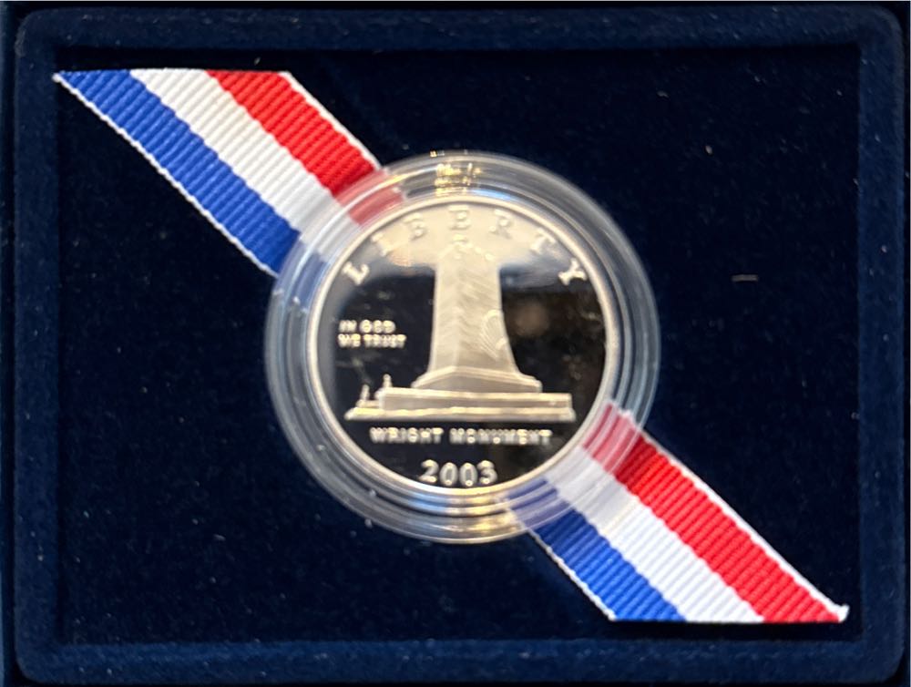 2003 First Flight Centennial commemorative coin proof clad half dollar coin  coin collectible [Barcode 704785042650] - Main Image 3