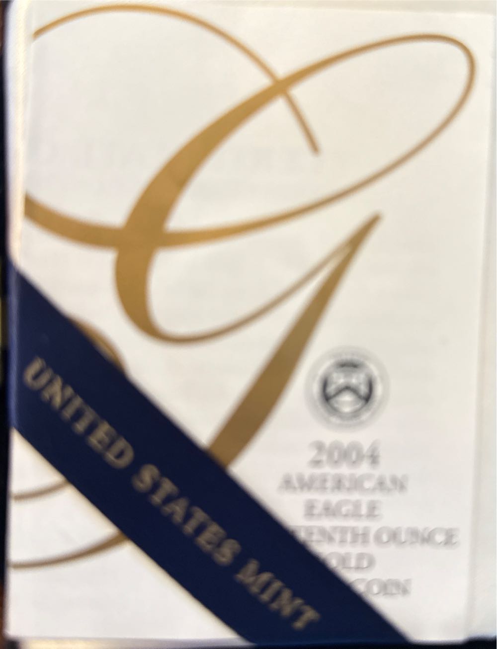2004 American Eagle One 10Th Ounce Proof Gold Bullion Coin  coin collectible [Barcode 704785042902] - Main Image 3