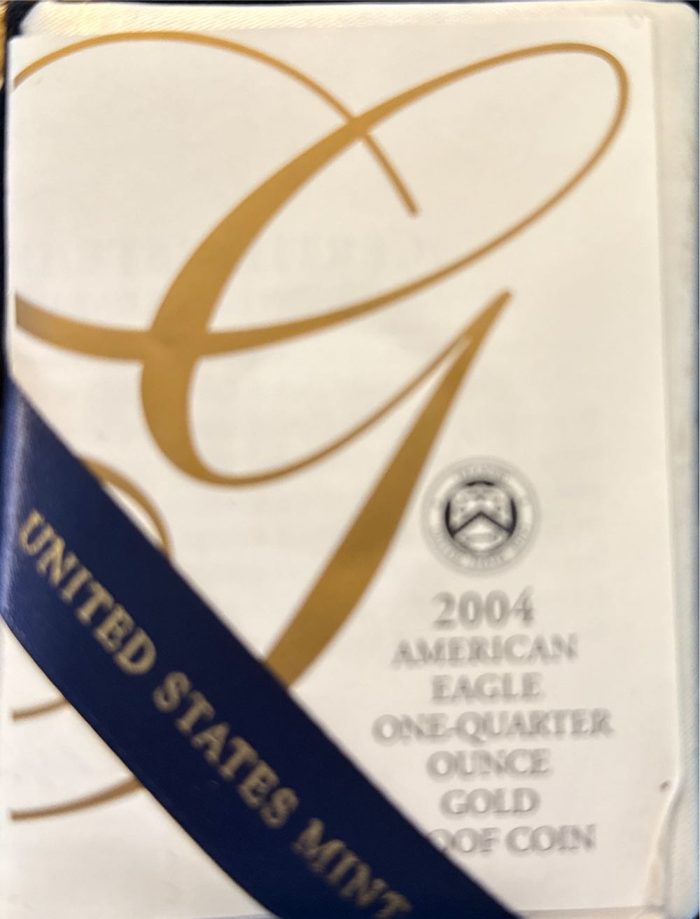 2004 American Eagle 1/4 Ounce Gold Proof Coin  coin collectible [Barcode 704785042896] - Main Image 2