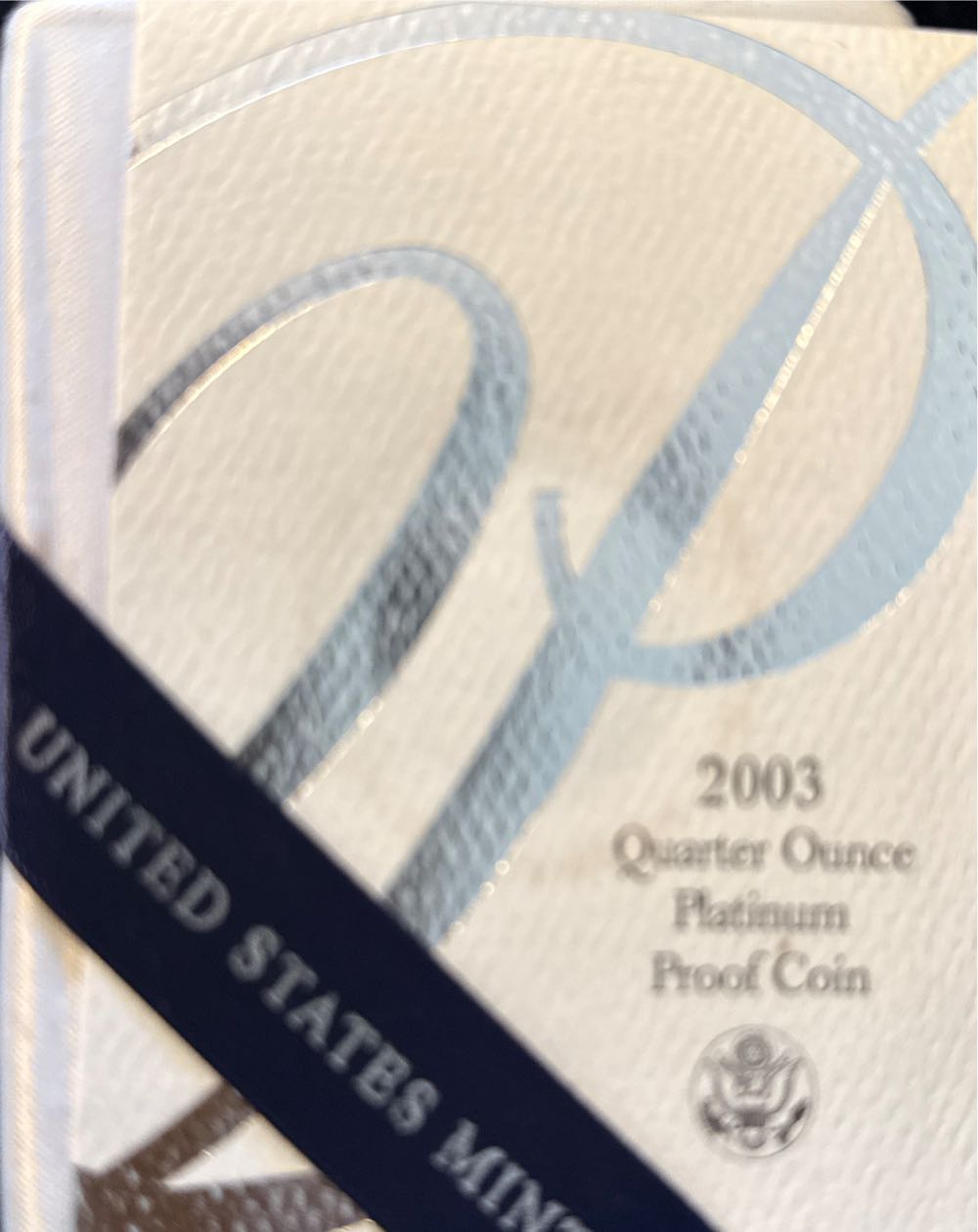 2003 1/4 ounce platinum proof coin  coin collectible [Barcode 704785032095] - Main Image 2