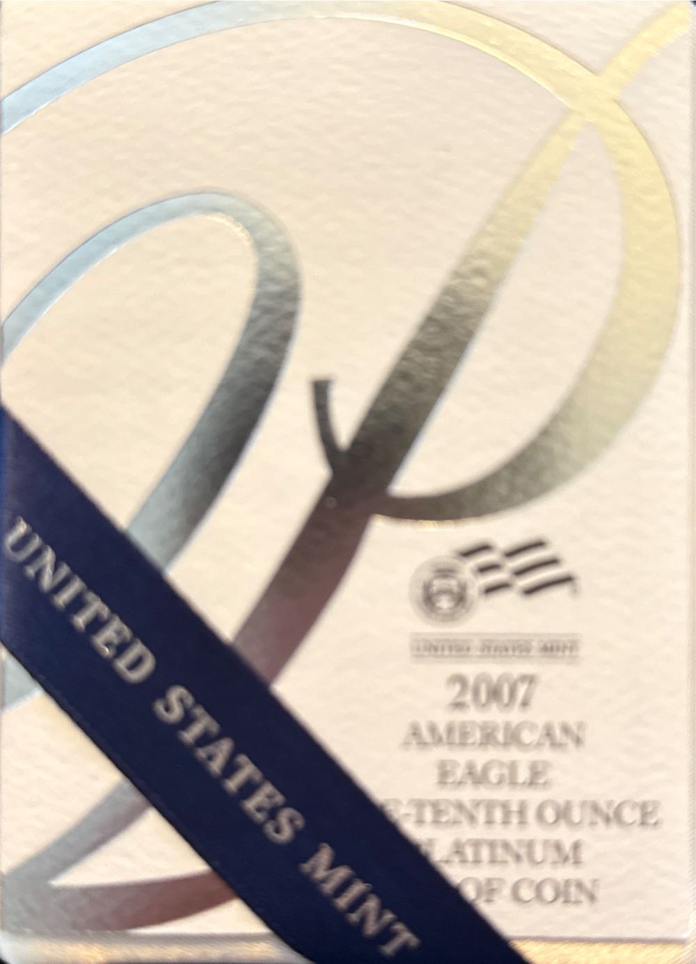 2007 American Eagle 1/10 ounce platinum proof coin  coin collectible [Barcode 704785054509] - Main Image 2