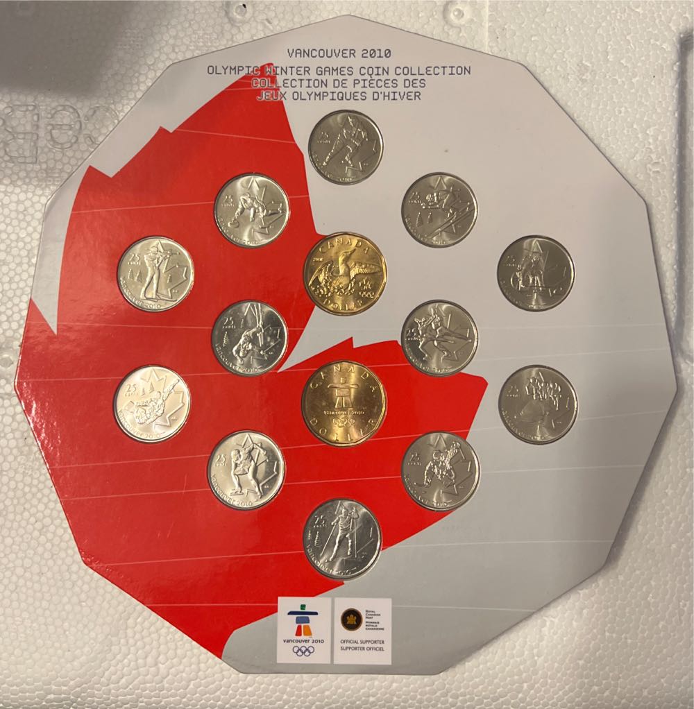 Vancouver Olympic Winter Games 14 Collection Ottawa Mint Commemorative Set 2 12 De Olympics Canada And Loonies  coin collectible [Barcode 623932262577] - Main Image 2
