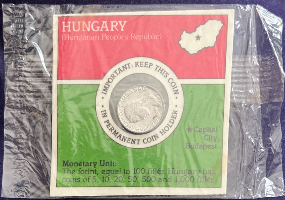 1970 Hungarian 5 Filler Coins in Factory Sealed Permanent Coin Holder  coin collectible - Main Image 2
