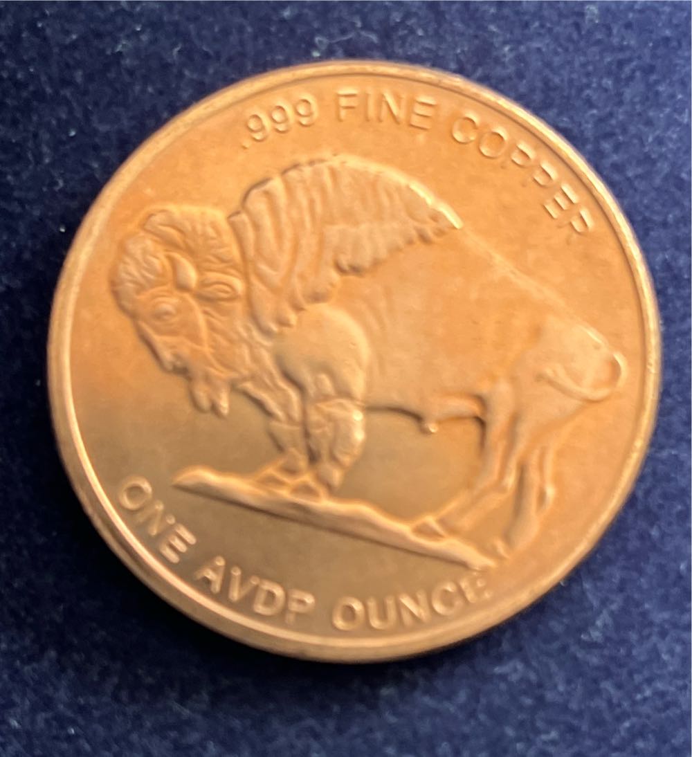 1 oz Copper Round - Buffalo Nickel  coin collectible - Main Image 2