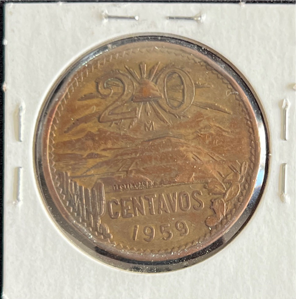 1959 20 Centavos   coin collectible - Main Image 2