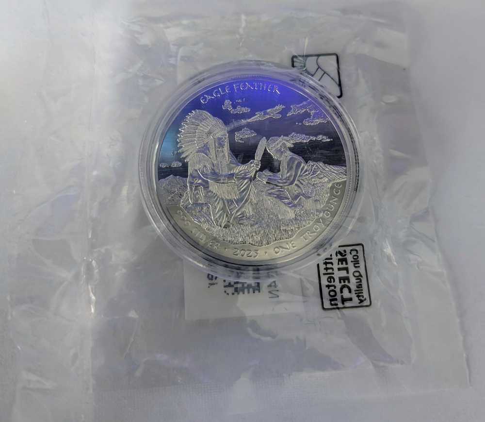 Silver Dollar 2025 Sioux Eagle Feather  coin collectible - Main Image 3