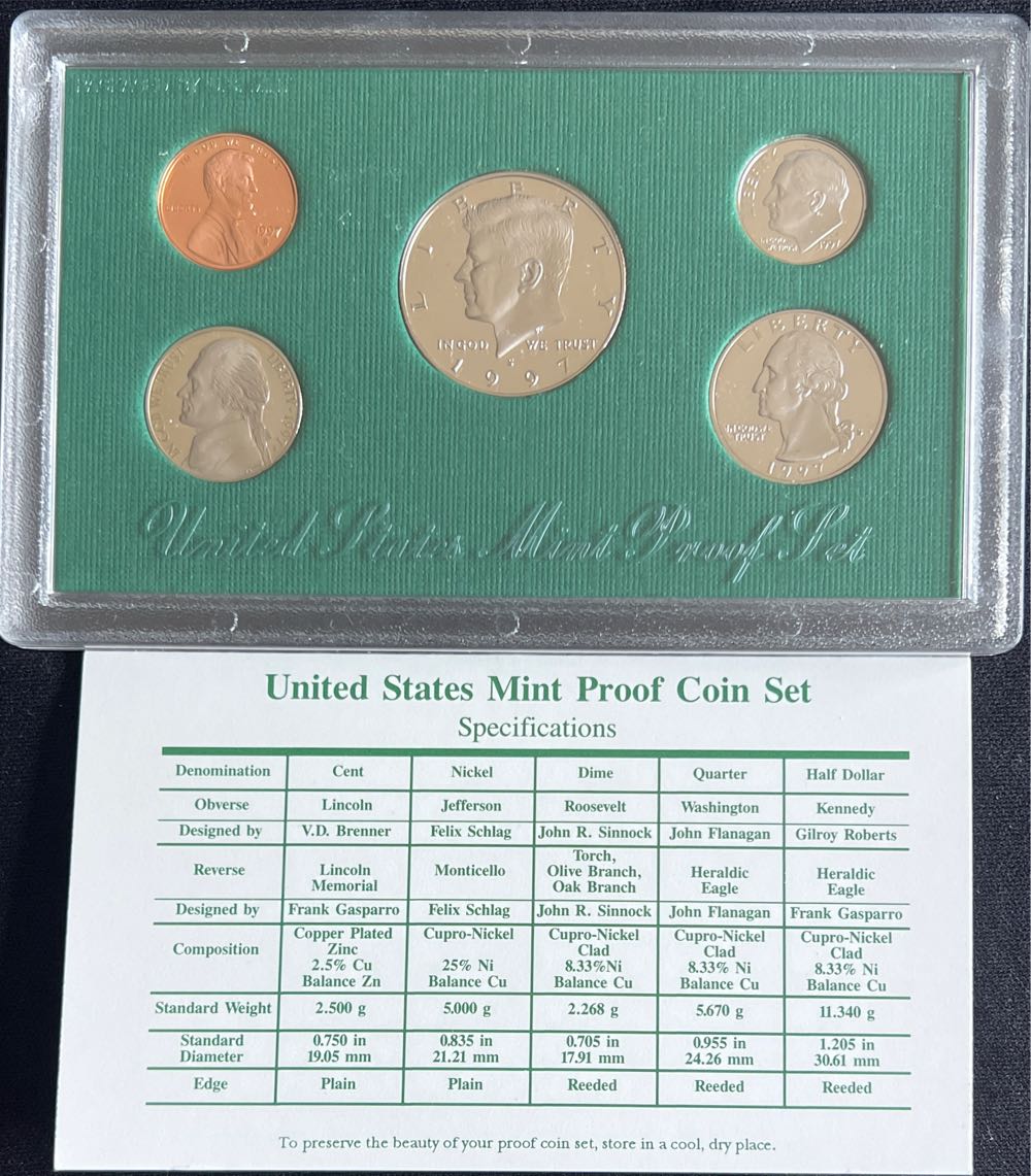Standard 1997-S US Mint Standard Proof Set  coin collectible - Main Image 3