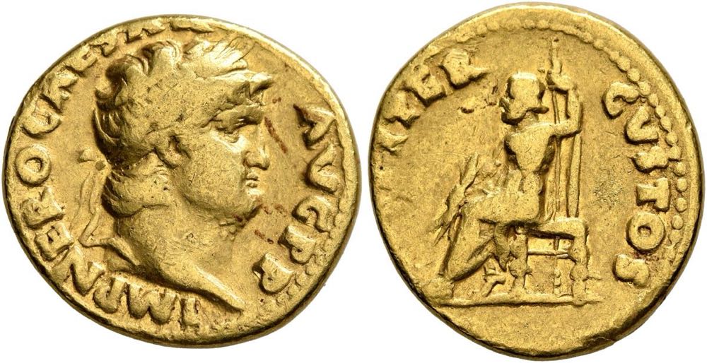 Nero, 54-68. Aureus (Gold, 18 mm, 7.15 g, 10 h), Rome, circa 66-  coin collectible - Main Image 2