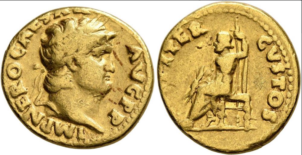 Nero, 54-68. Aureus (Gold, 18 mm, 7.15 g, 10 h), Rome, circa 66-  coin collectible - Main Image 3