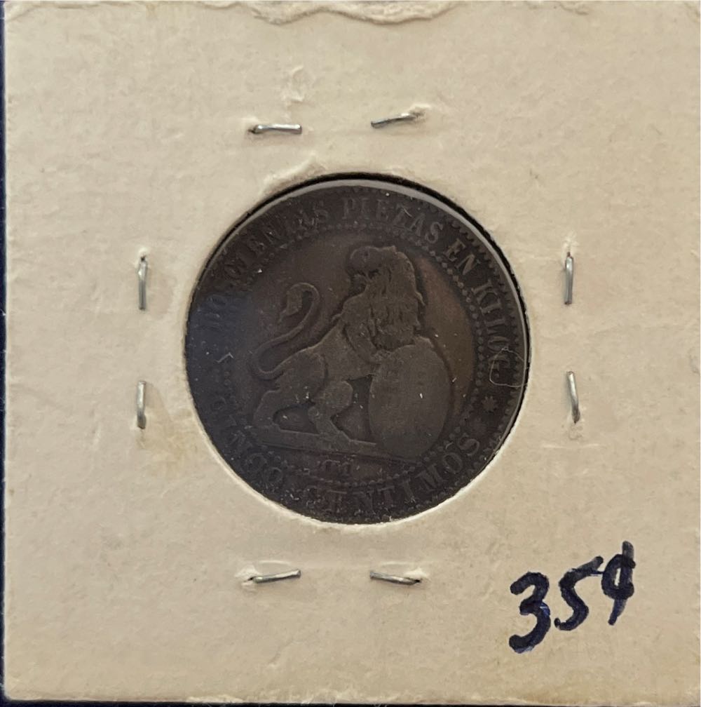 1870 Spain 5 Centimos   coin collectible - Main Image 2