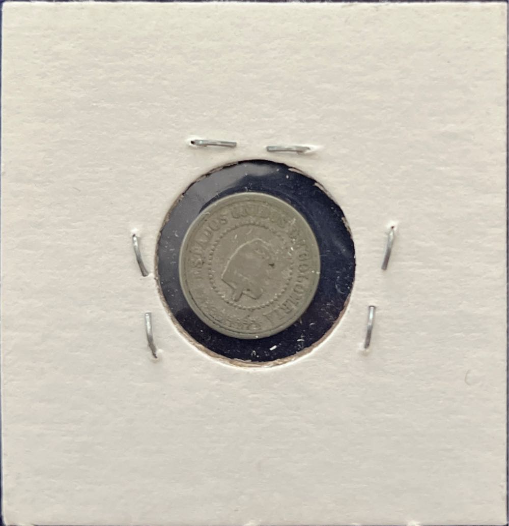 1881 Colombia 2 1/2 Centavos  coin collectible - Main Image 2