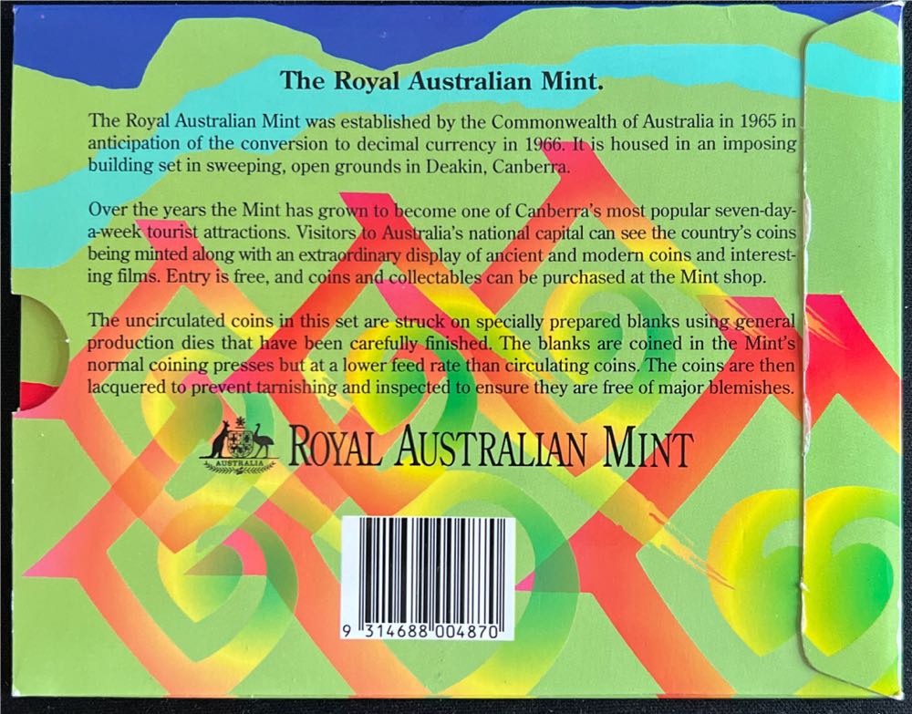 1994 Australia Uncirculated Coin Set ~ 6 Coin Set ~ ROYAL AUSTRALIAN MINT  coin collectible - Main Image 2