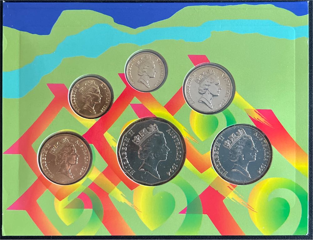 1994 Australia Uncirculated Coin Set ~ 6 Coin Set ~ ROYAL AUSTRALIAN MINT  coin collectible - Main Image 3