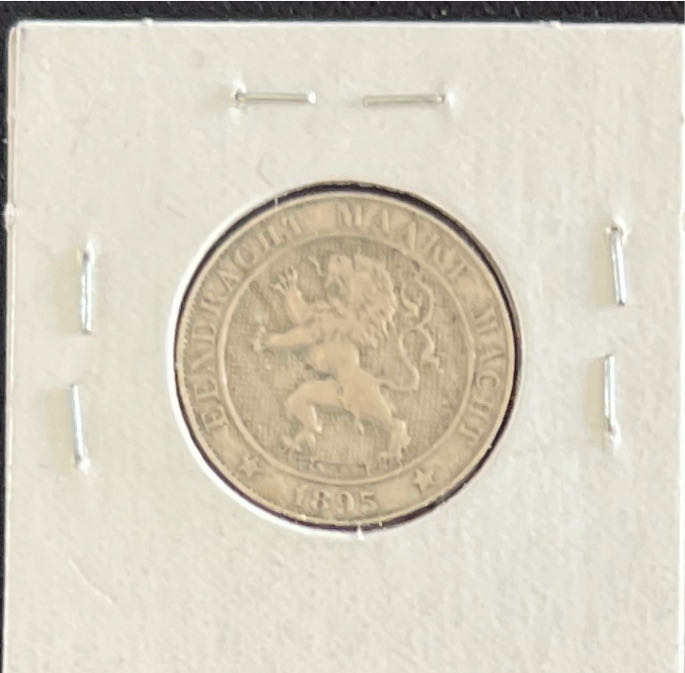 1895 Belgium 5 Centimes Dutch   coin collectible - Main Image 2