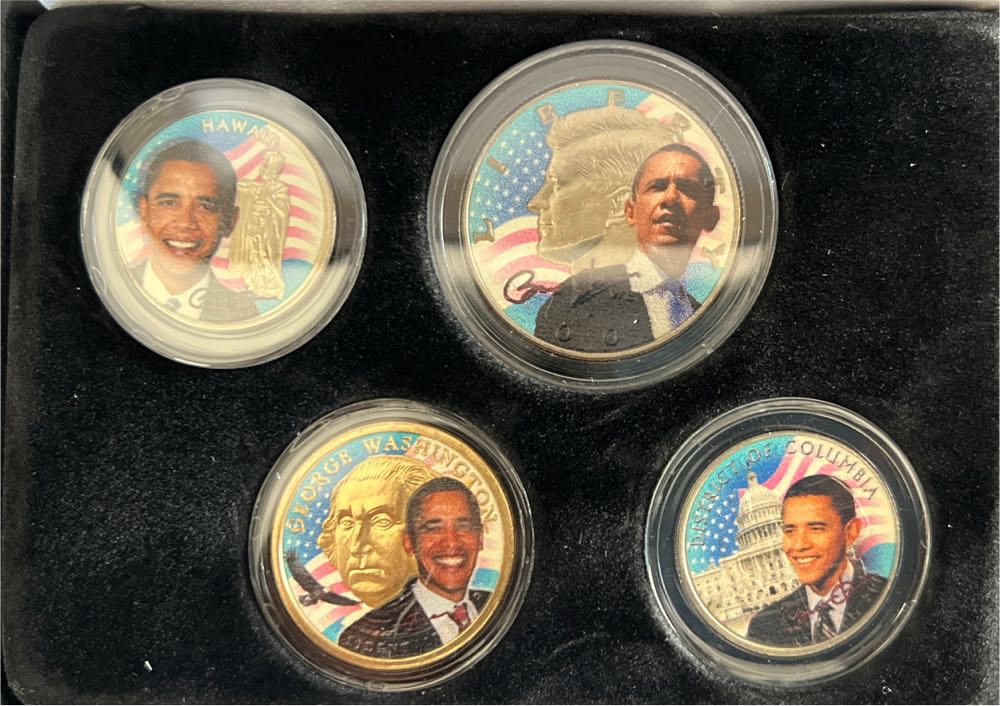 First Commemorative Mint The Obama Inaugural Collection Four Coin Set in Case  coin collectible - Main Image 2