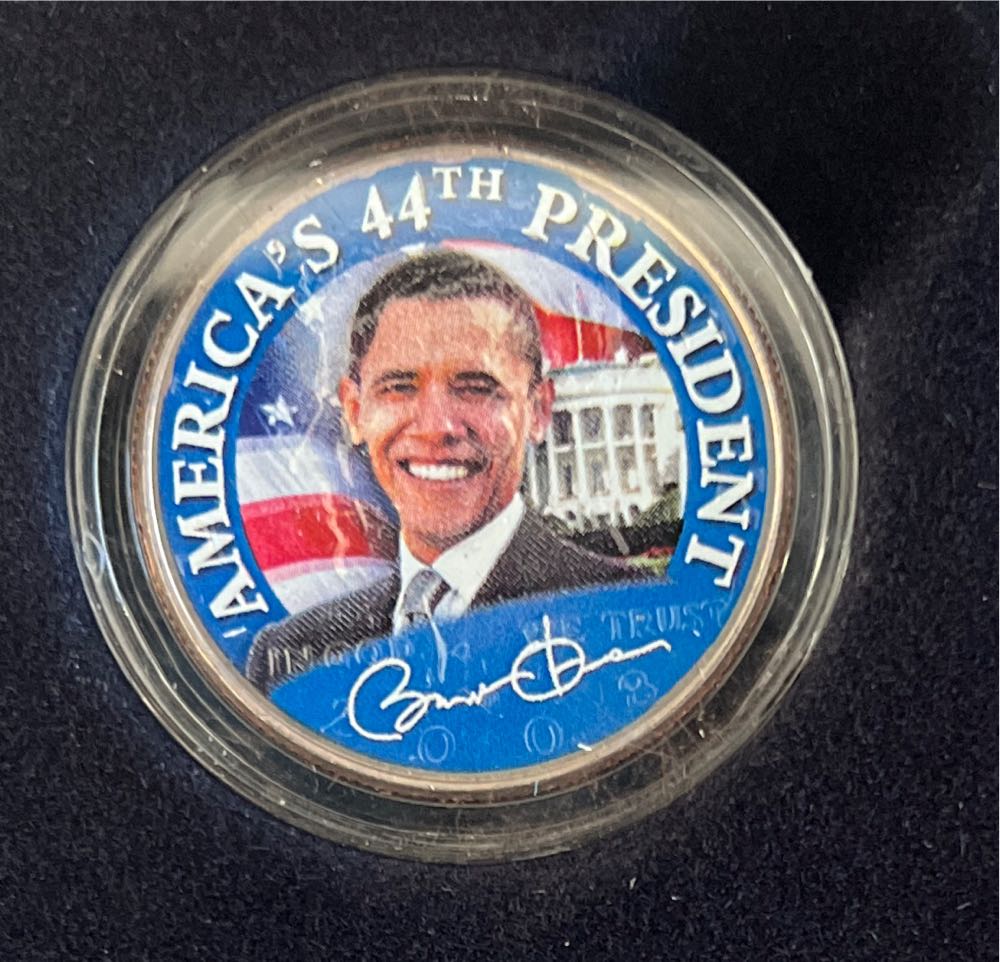 2008 44th President Barack Obama on Kennedy Half Dollar Souvenir w Case & Box   coin collectible - Main Image 2