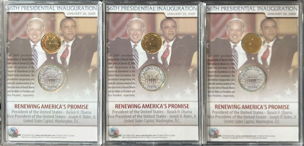 2009 Merrick Mint 56th Presidential Inauguration Obama Biden  coin collectible - Main Image 2