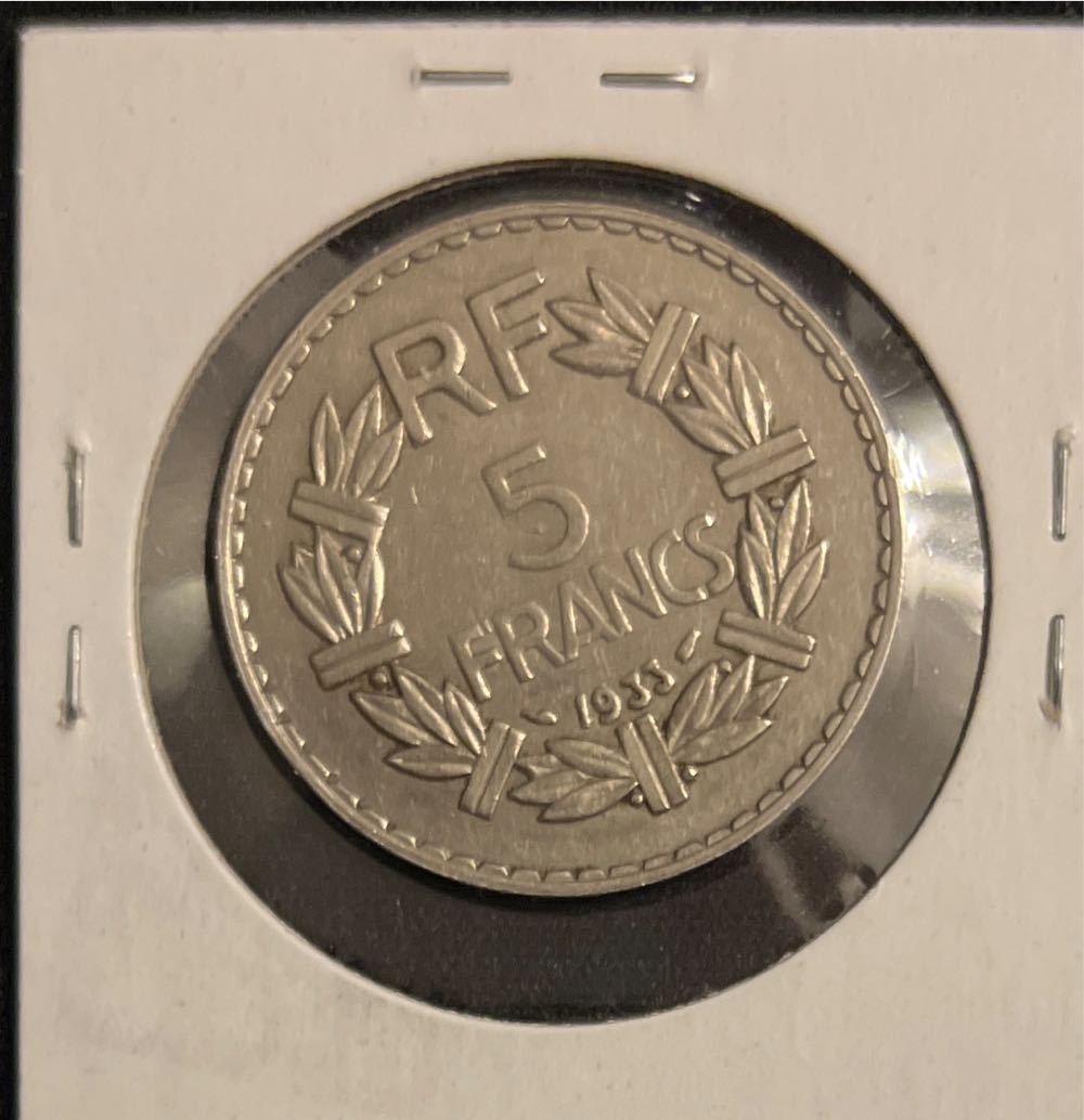 1940 France 5 Francs   coin collectible - Main Image 2