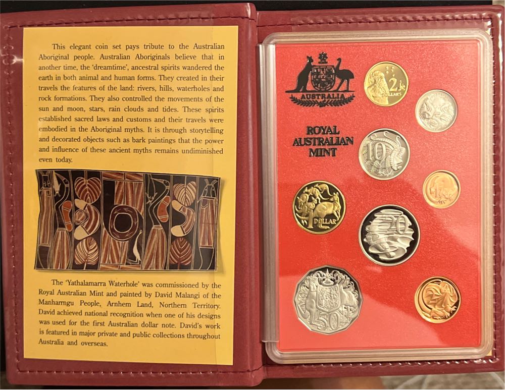 1990 Royal Australian Mint Proof Set 8 Coins with Box ~ Aboriginal Theme  coin collectible - Main Image 2