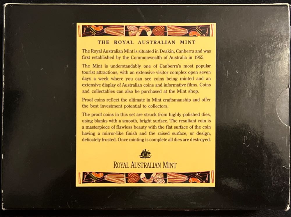 1990 Royal Australian Mint Proof Set 8 Coins with Box ~ Aboriginal Theme  coin collectible - Main Image 3