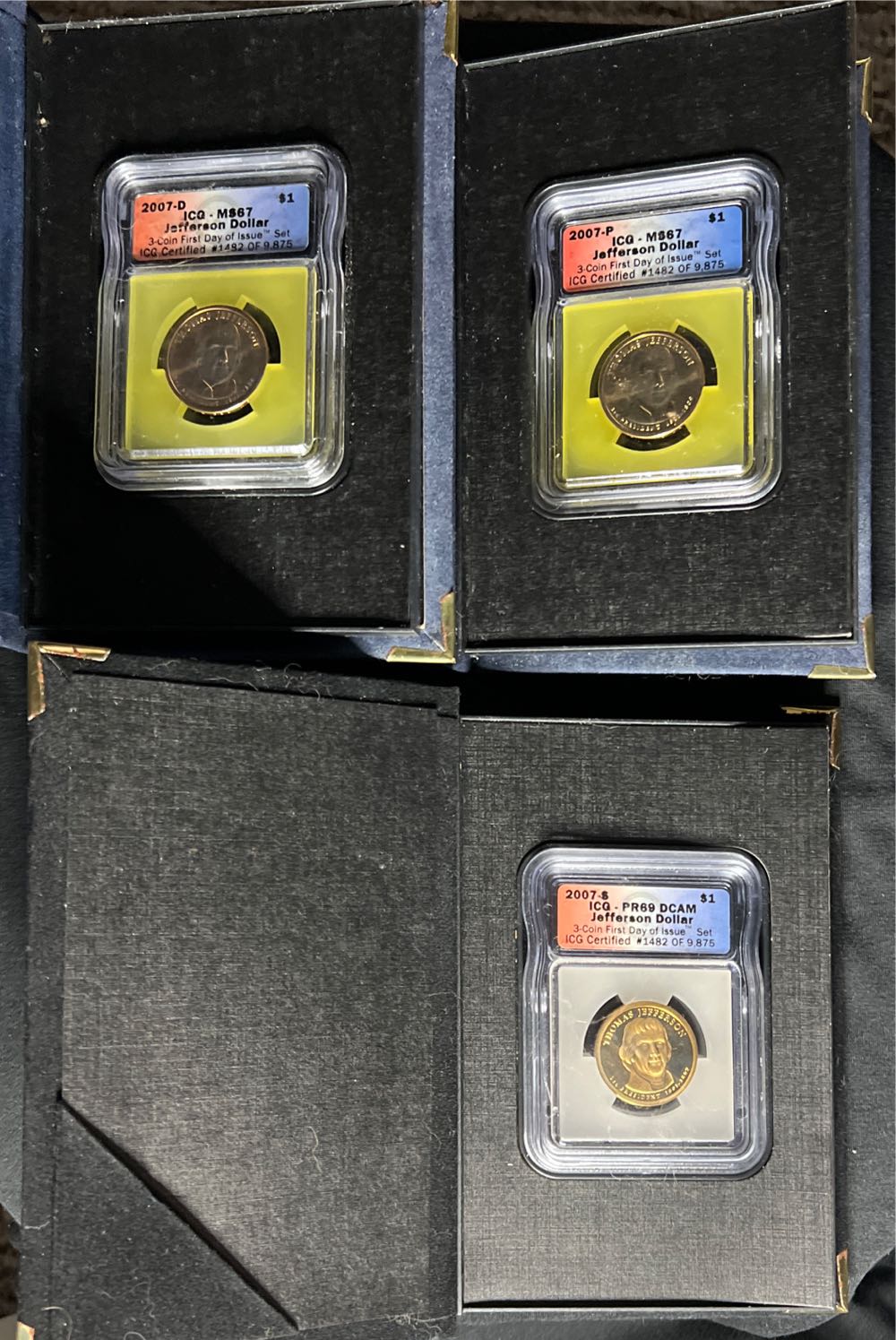 2007 ANACS US Mint Presidential Dollar Program P D S Set ~ 1st Day Box 3  Coins  coin collectible - Main Image 2