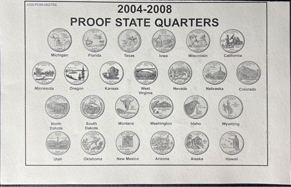 2004-2008 proof state quarters set  coin collectible - Main Image 2