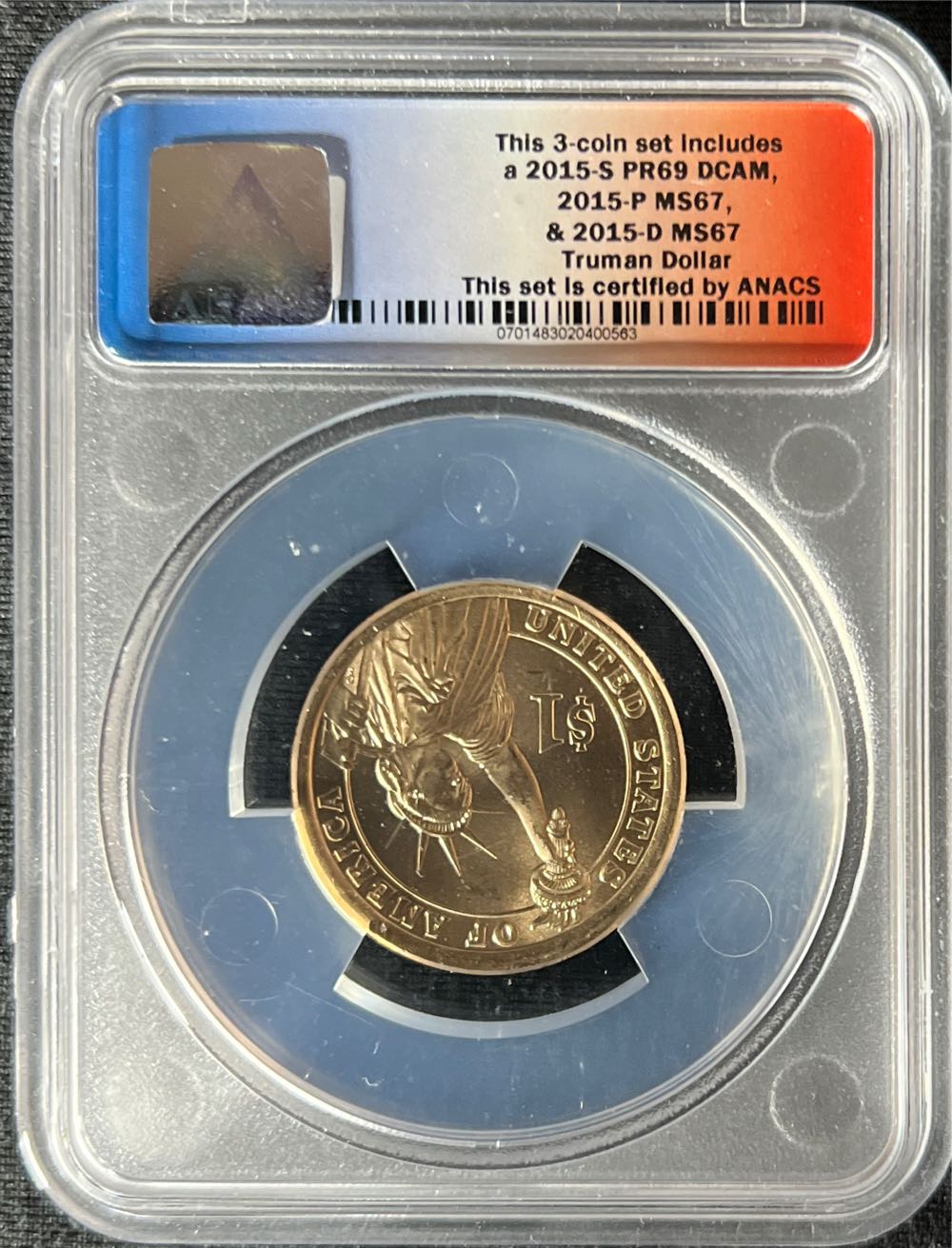 2015-P Truman Presidential Dollar ANACS MS-67 First Day of Issue   coin collectible - Main Image 2