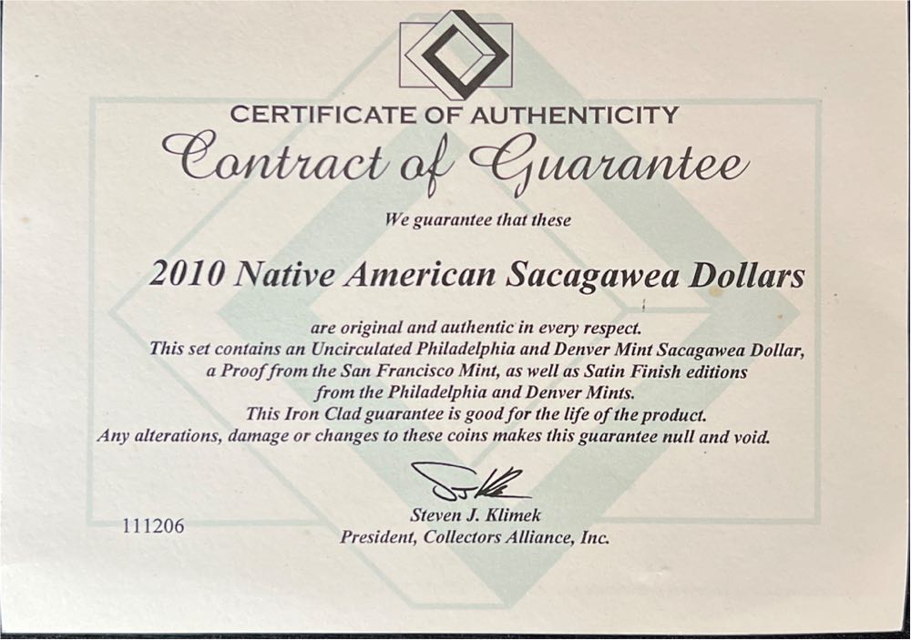 2011 PDS Native American Sacajawea Dollars  coin collectible - Main Image 2