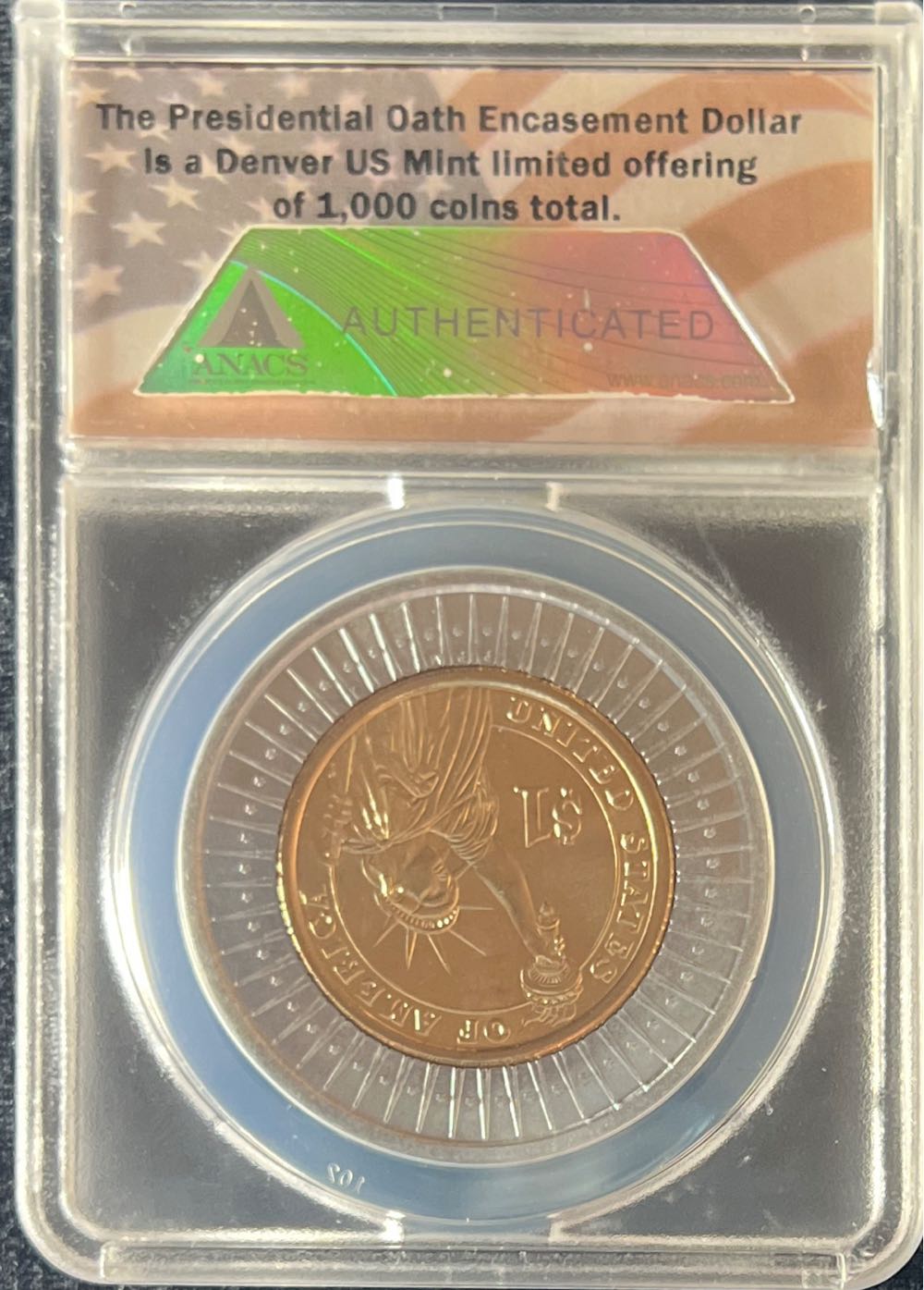 2008 D Presidential Oath Dollar John Quincy Adams  coin collectible - Main Image 2