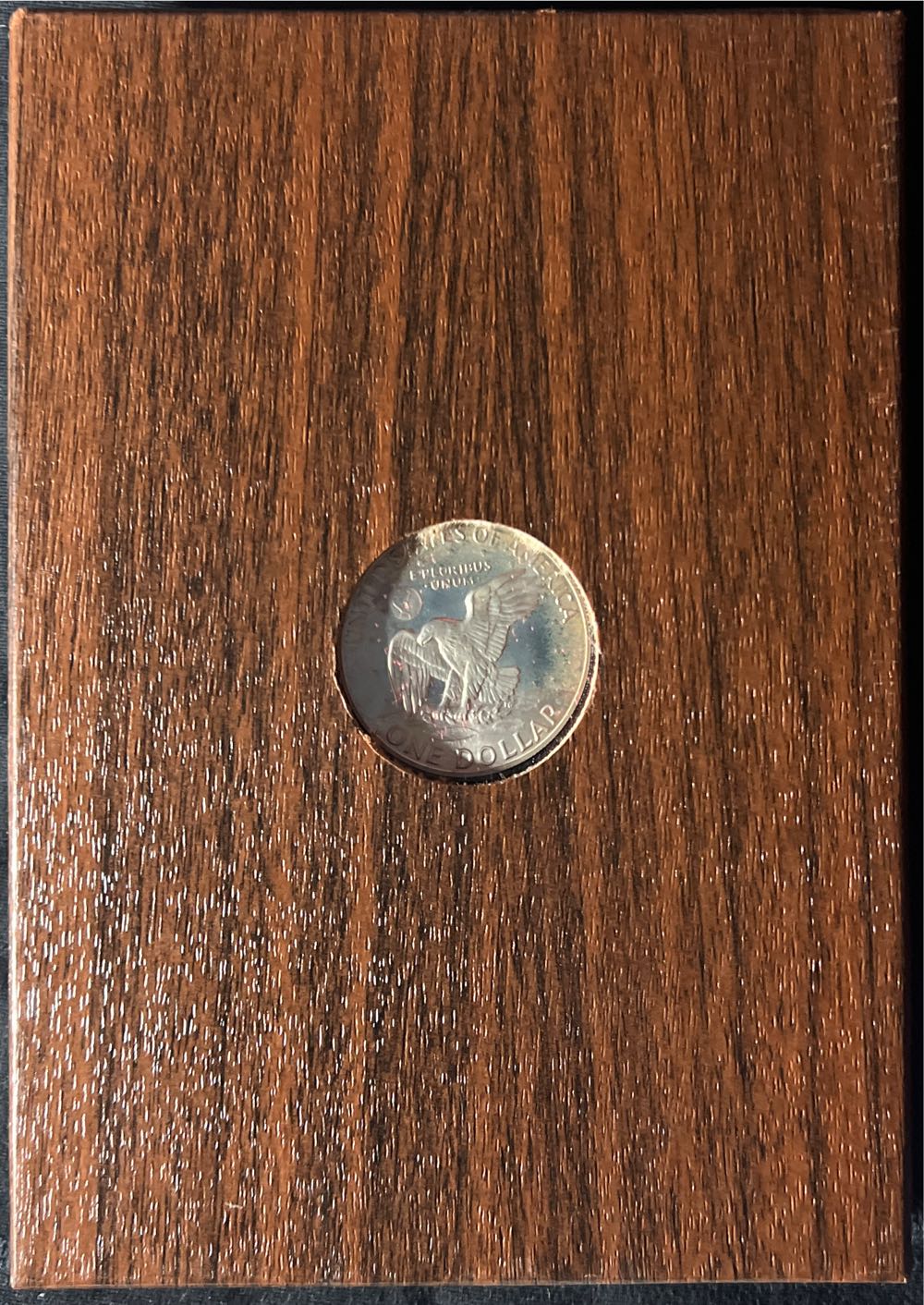 1973 S Eisenhower Proof Brown Box 40% Silver Ike Dollar (OGP)  coin collectible - Main Image 2