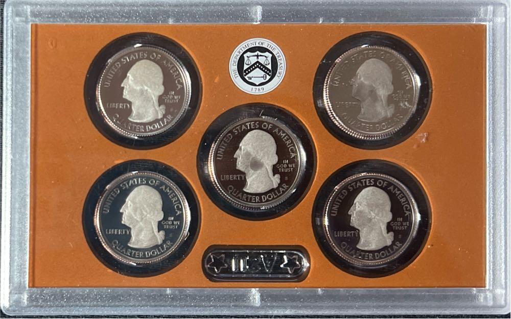 2018 S Parks Quarter ATB Proof Set Gem DCam No Box or COA 5 Coin CN-Clad US Mint  coin collectible - Main Image 2