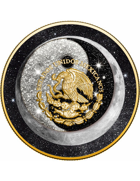 Sun & Moon Yin Yang Diamond Dust Libertad  coin collectible - Main Image 2