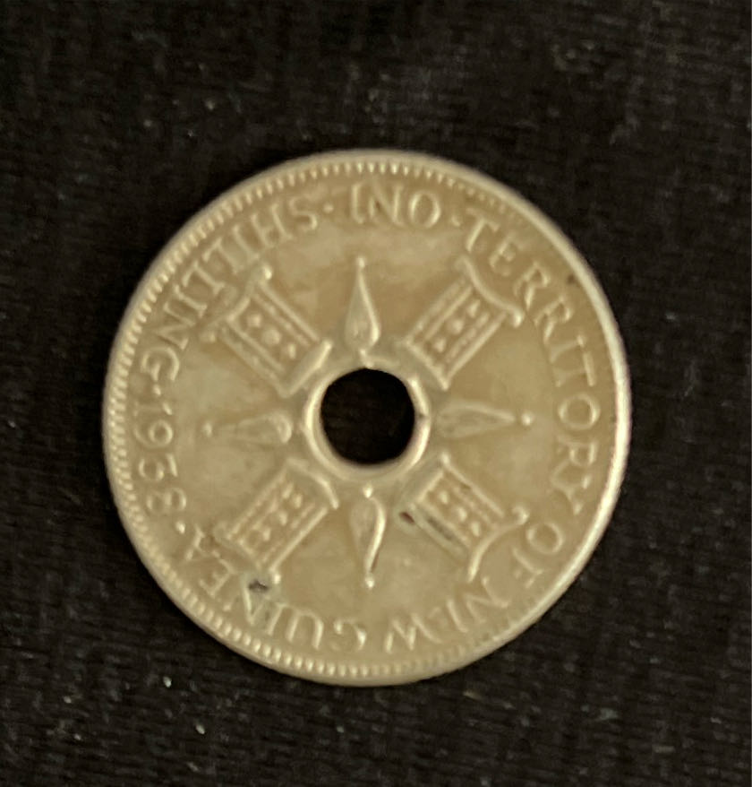 1938 New Guinea 1 Shilling Silver Coin - George VI   coin collectible - Main Image 2