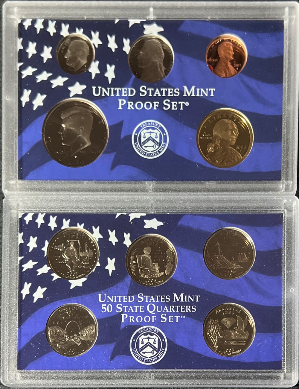 2003 Clad Proof Set U.S. Mint Original Government Packaging OGP COA  coin collectible - Main Image 2